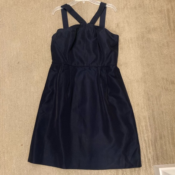 J. Crew Dresses J Crew Halterstyle Navy Cocktail Dress Poshmark